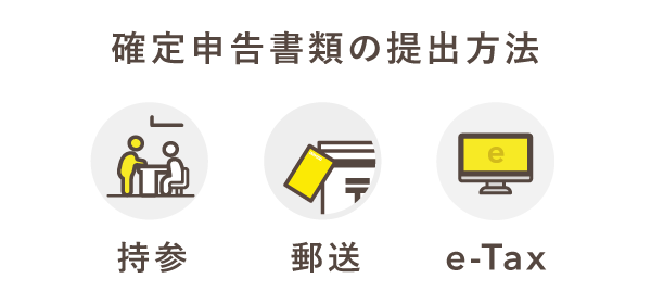 確定申告書類の出し方（主な提出方法）