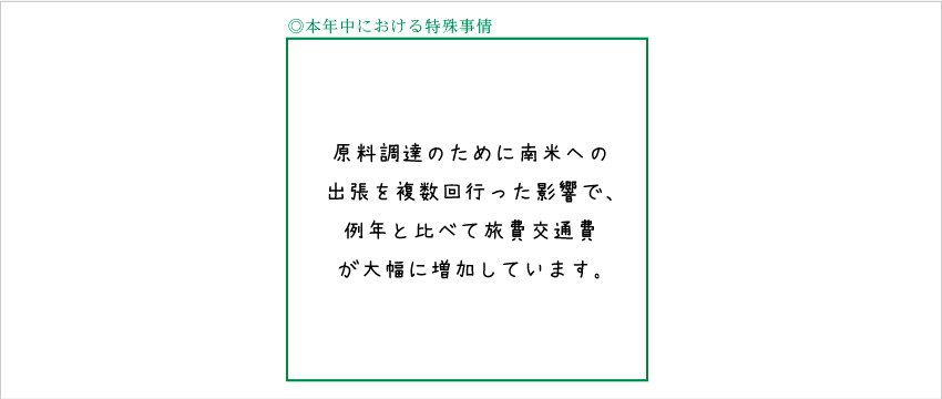 青色申告決算書 専従者についての「本年中における特殊事情」記入例