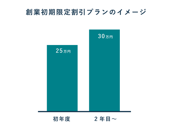初年度限定の割引プランを利用して税理士に丸投げする場合の費用の例