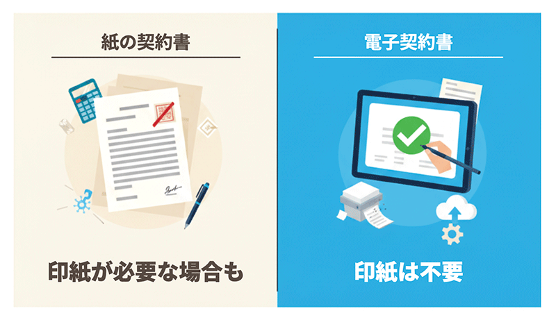 電子契約なら収入印紙は不要 - 紙の契約書との違い