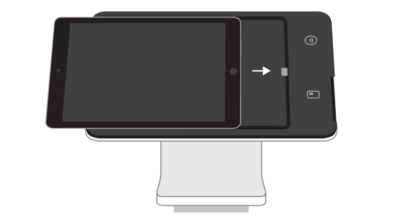 SquareスタンドはiPadをはめ込んで使う